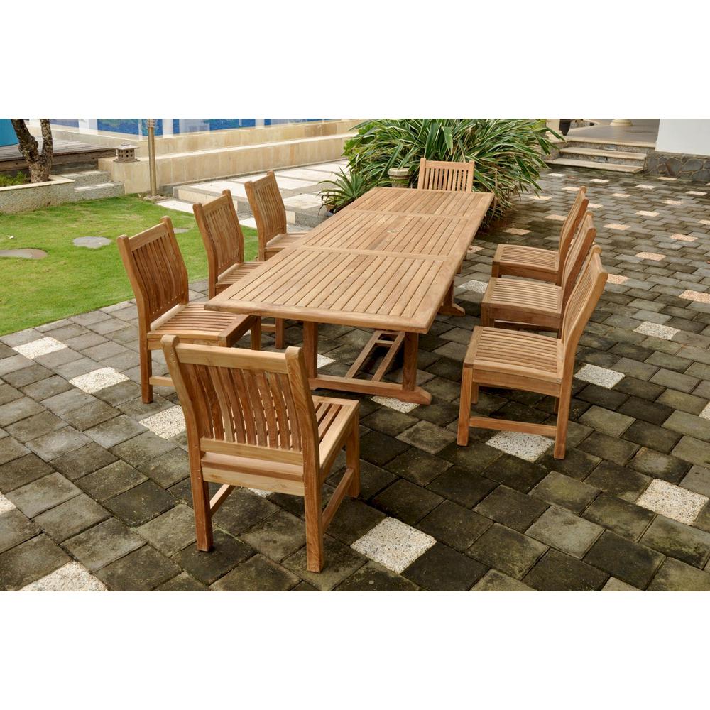 Bahama Sahara 9-Pieces 10' Rectangular Dining Set By Anderson Teak | Outdoor Dining Sets | Modishstore