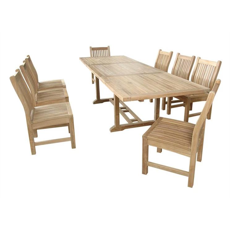 Bahama Sahara 9-Pieces 10' Rectangular Dining Set By Anderson Teak | Outdoor Dining Sets | Modishstore - 2
