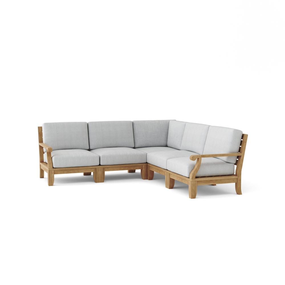 Riviera Luxe 5-Pieces Modular Set By Anderson Teak | Outdoor Sofas, Loveseats & Sectionals | Modishstore - 2