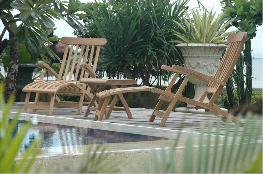 Royal Steamer Katana 3-Pieces Set By Anderson Teak | Outdoor Chaise Lounges | Modishstore - 3