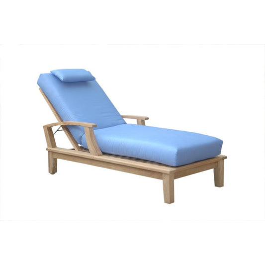 Brianna Sun Lounger With Arm By Anderson Teak | Outdoor Chaise Lounges | Modishstore