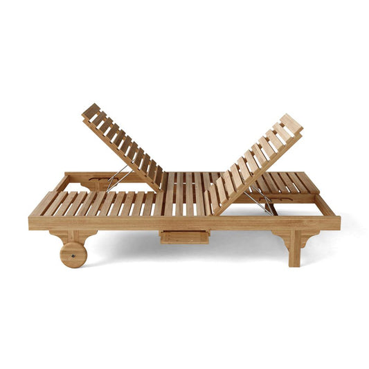 Bel-Air Double Sun Lounger Double Back By Anderson Teak | Outdoor Chaise Lounges | Modishstore
