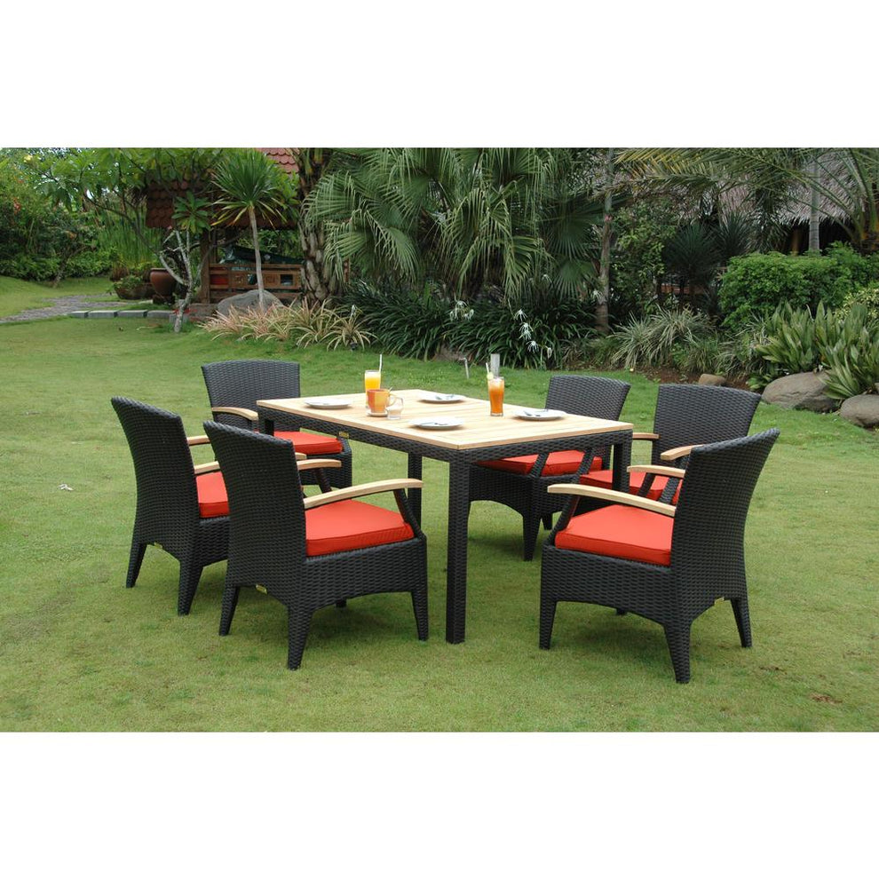 Bellagio 7-Pieces Dining Set By Anderson Teak | Outdoor Dining Sets | Modishstore - 2