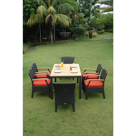 Bellagio 7-Pieces Dining Set By Anderson Teak | Outdoor Dining Sets | Modishstore