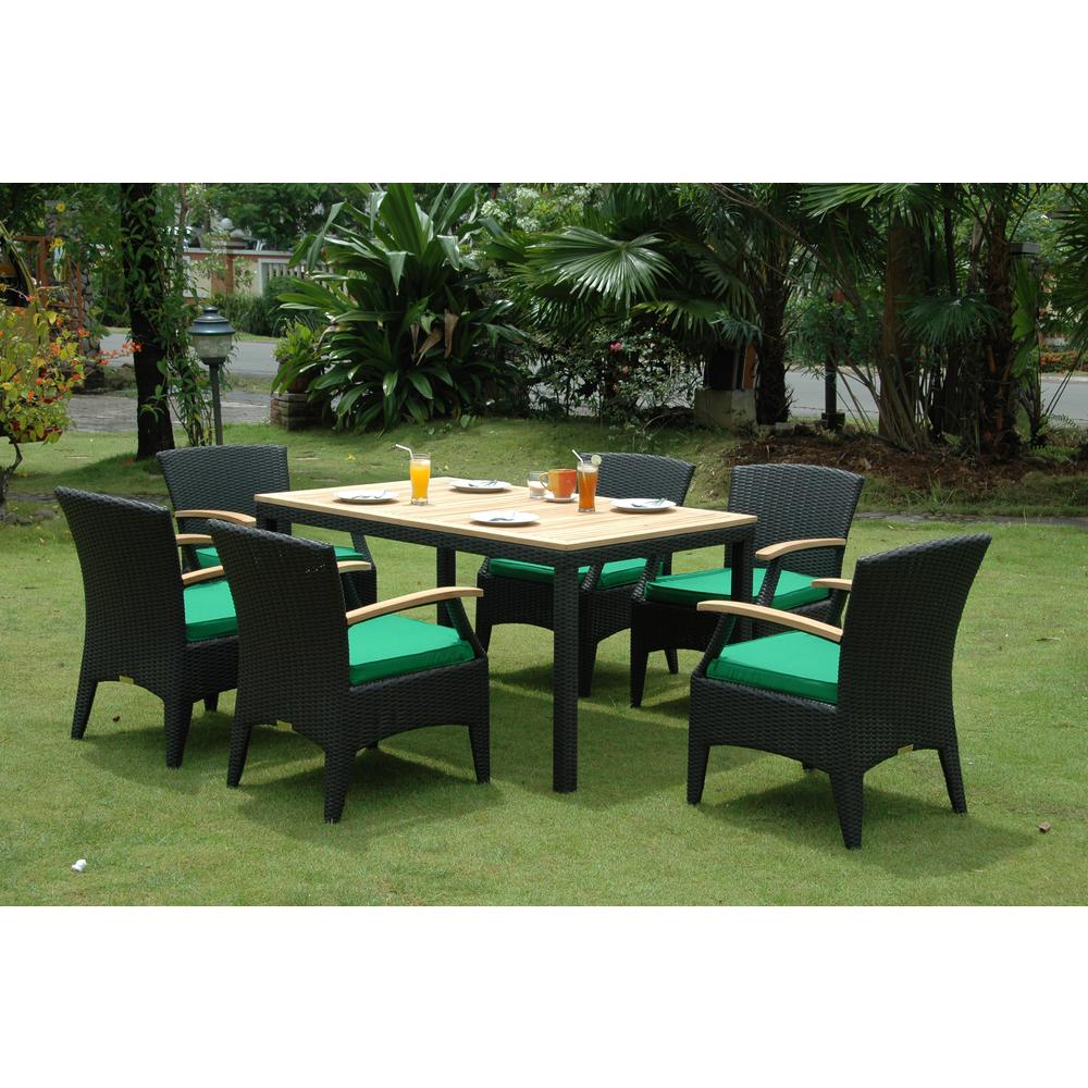 Bellagio 7-Pieces Dining Set By Anderson Teak | Outdoor Dining Sets | Modishstore - 3