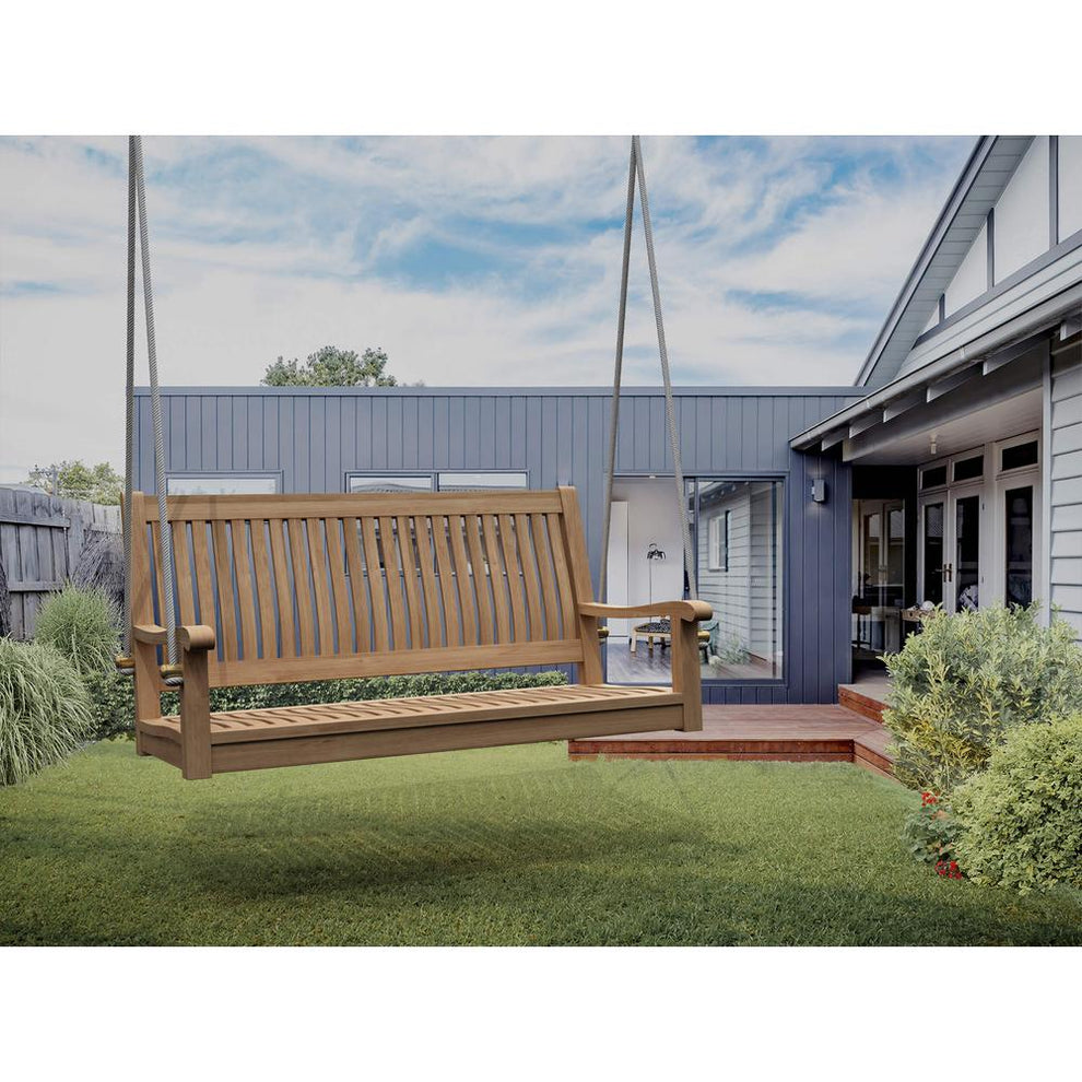 Del-Amo 48" Straight Swing Bench By Anderson Teak | Outdoor Porch Swings | Modishstore - 3