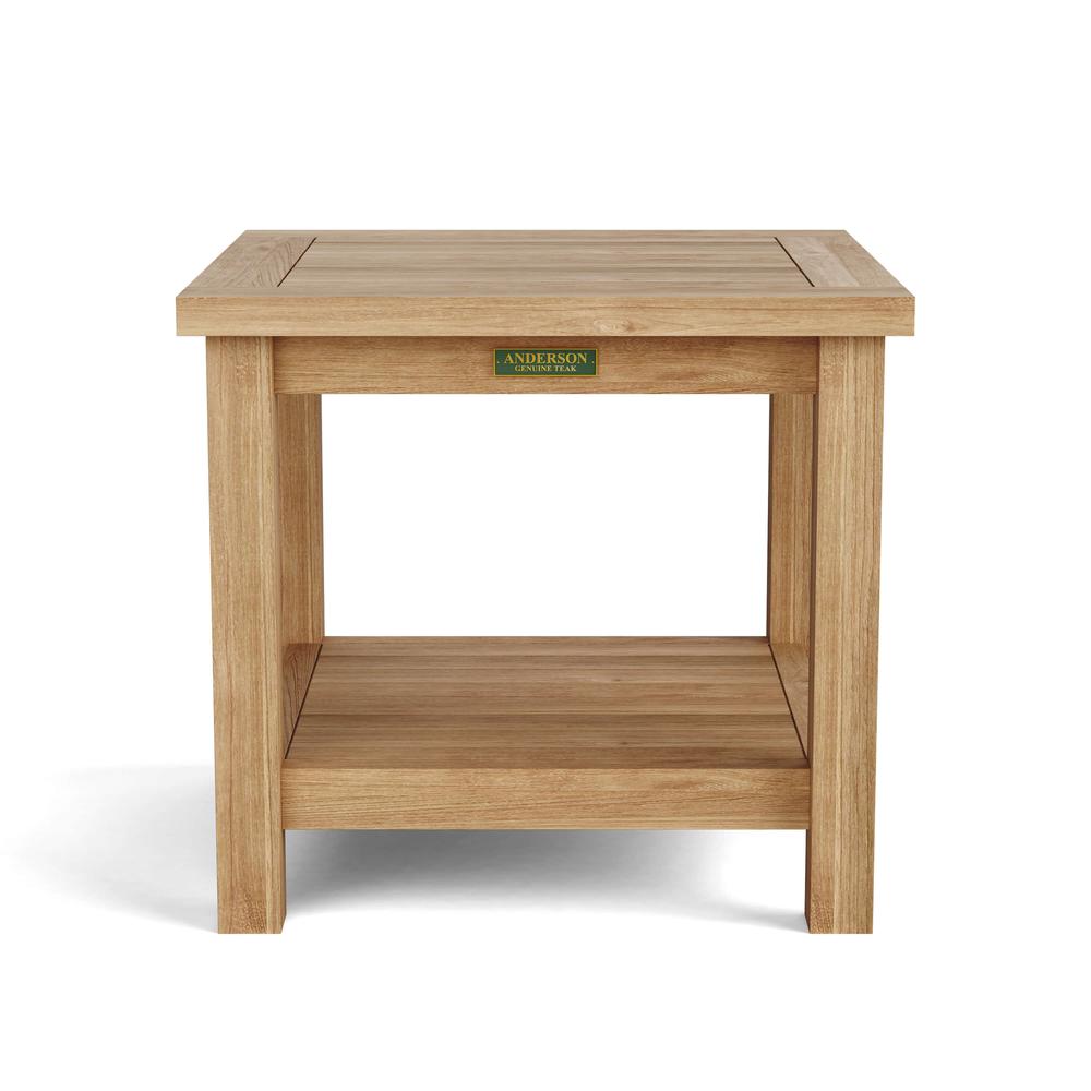 22" Square 2-Tier Side Table By Anderson Teak | Outdoor Tables | Modishstore - 2