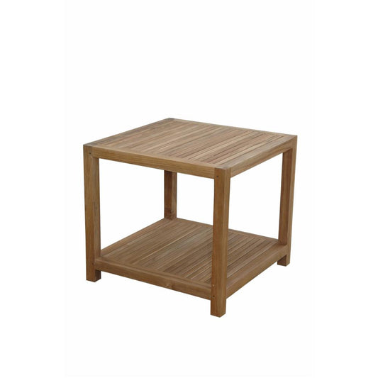 Glenmore 22" Side Table W/ 1-Tier By Anderson Teak | Outdoor Tables | Modishstore