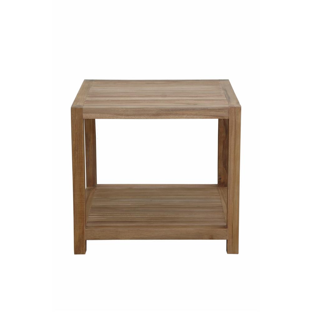 Glenmore 22" Side Table W/ 1-Tier By Anderson Teak | Outdoor Tables | Modishstore - 2