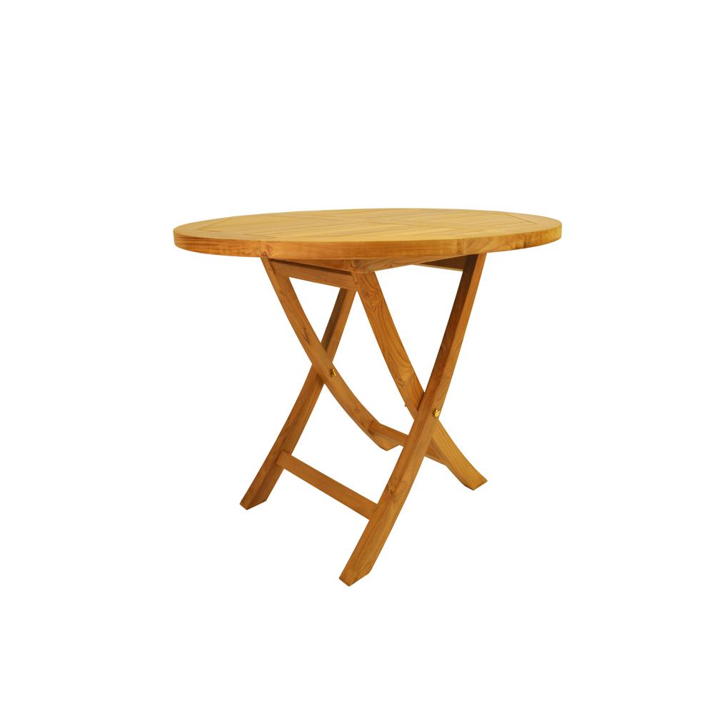 Bahama 35" Round Bistro Folding Table By Anderson Teak | Outdoor Tables | Modishstore