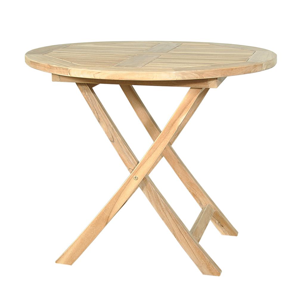 Bahama 35" Round Bistro Folding Table By Anderson Teak | Outdoor Tables | Modishstore - 3
