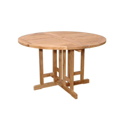 Butterfly 47" Round Folding Table By Anderson Teak | Outdoor Tables | Modishstore