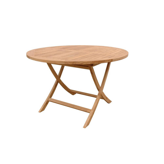 Bahama 47" Round Folding Table By Anderson Teak | Outdoor Tables | Modishstore