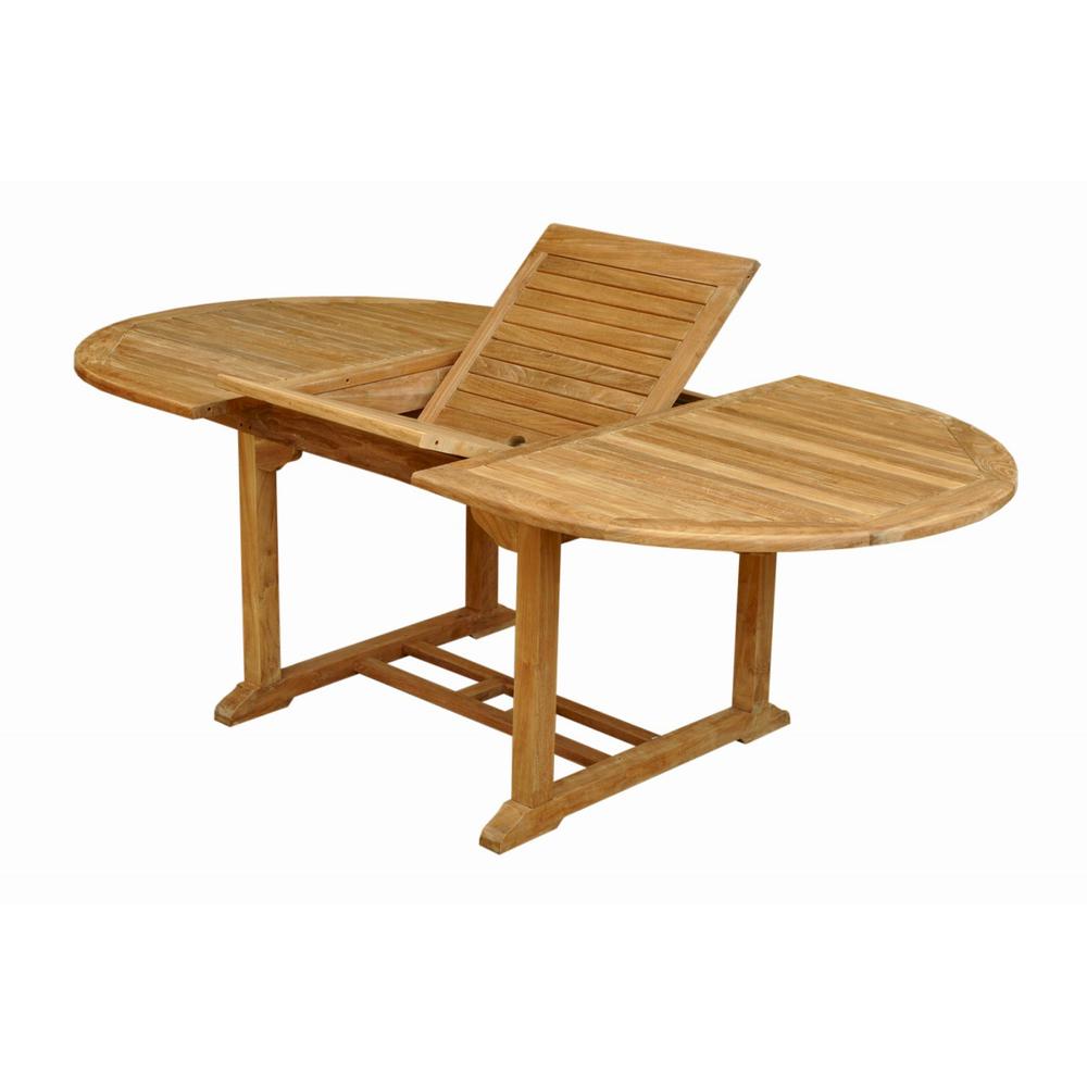 Bahama 87" Oval Extension Table Extra Thick Wood By Anderson Teak | Outdoor Tables | Modishstore