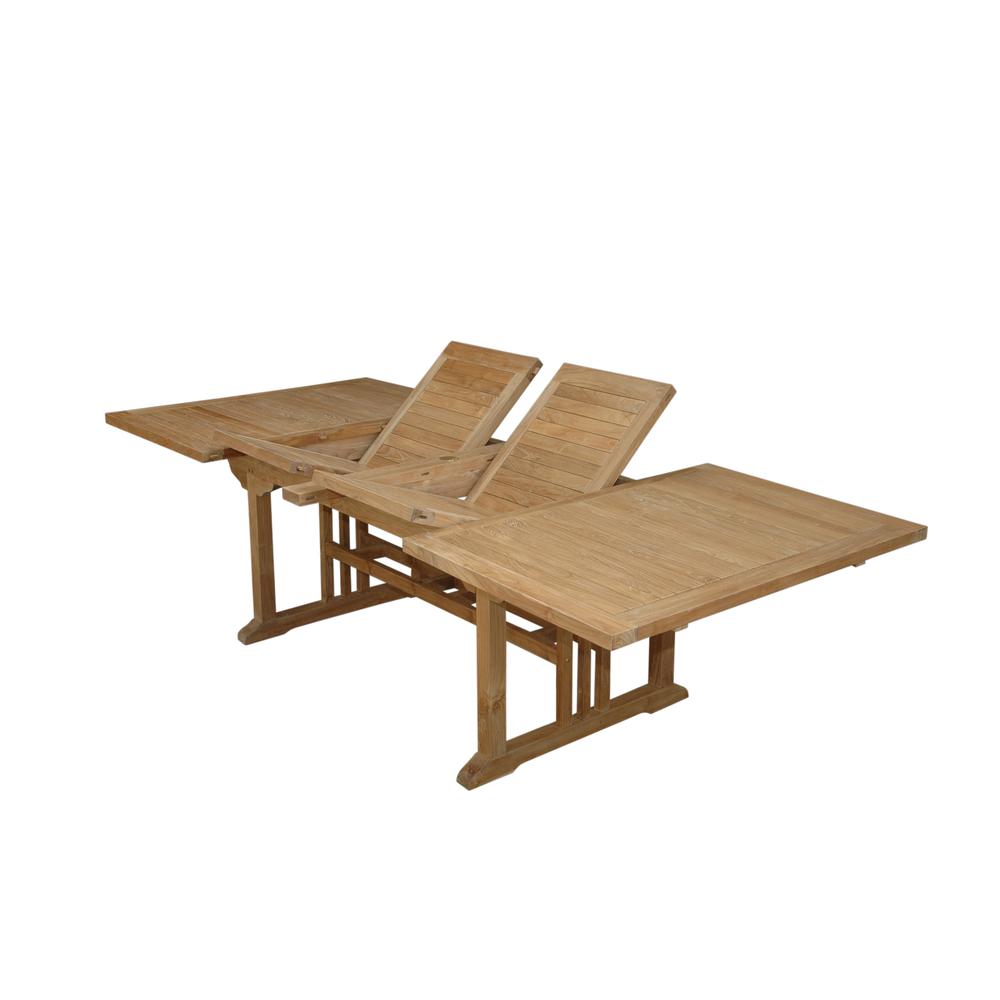 Sahara 106" Rectangular Double Ext. Table By Anderson Teak | Outdoor Tables | Modishstore