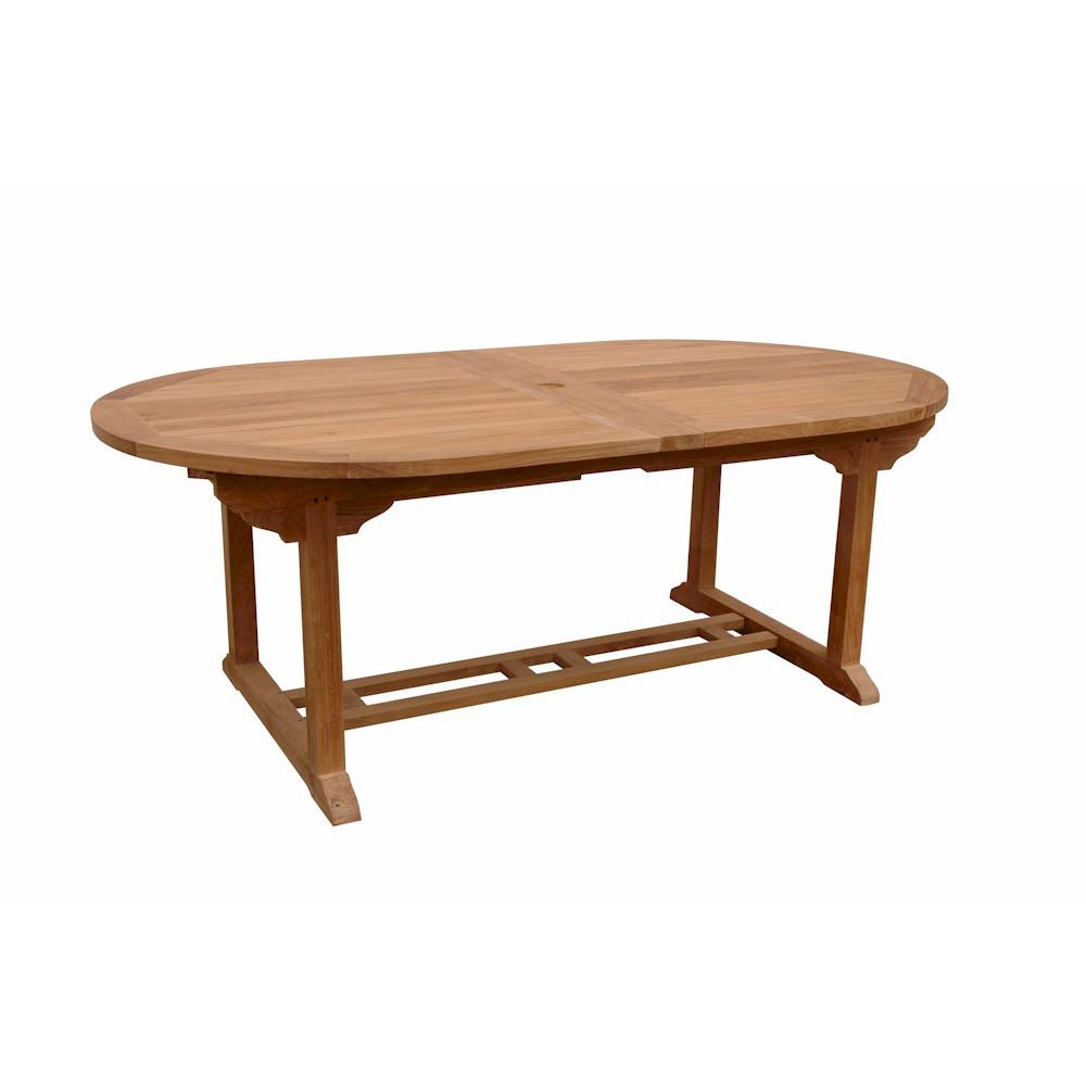 Bahama 117" Oval Extension Table W/ Double Extensions By Anderson Teak | Outdoor Tables | Modishstore