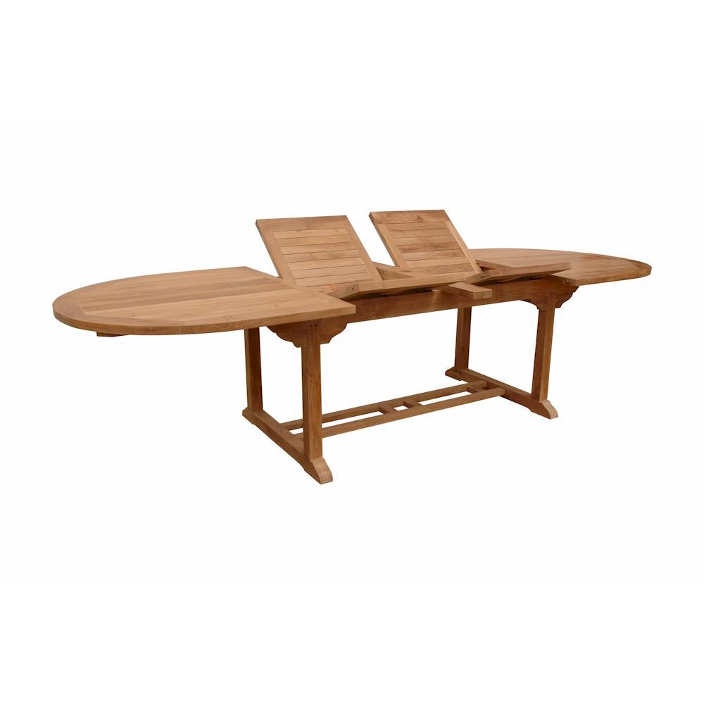 Bahama 117" Oval Extension Table W/ Double Extensions By Anderson Teak | Outdoor Tables | Modishstore - 2