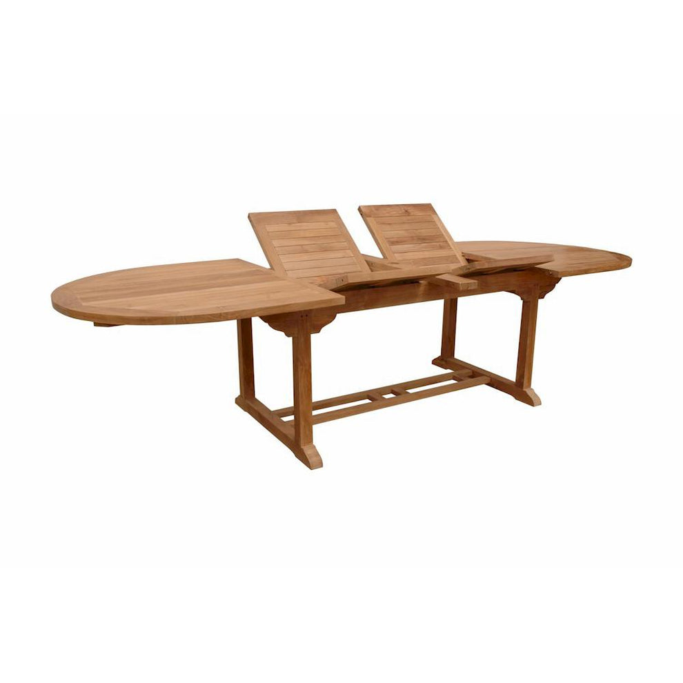 Bahama 117" Oval Extension Table W/ Double Extensions By Anderson Teak | Outdoor Tables | Modishstore - 2