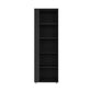 Manhattan Comfort Cypress Mid-Century- Modern Bookcase with 5 Shelves in Black | Bookcases | Modishstore