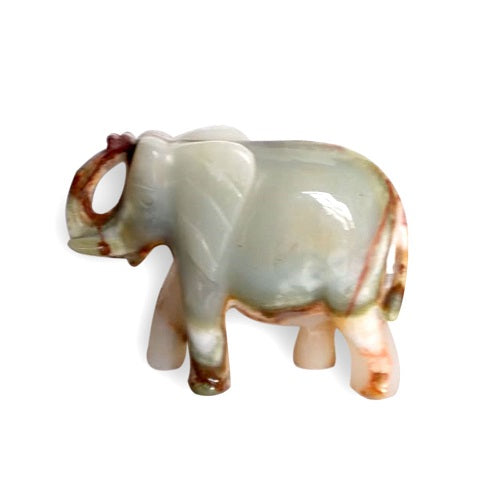 Elephant Figurine-Brown Onyx | ModishStore | Minerals and Stones