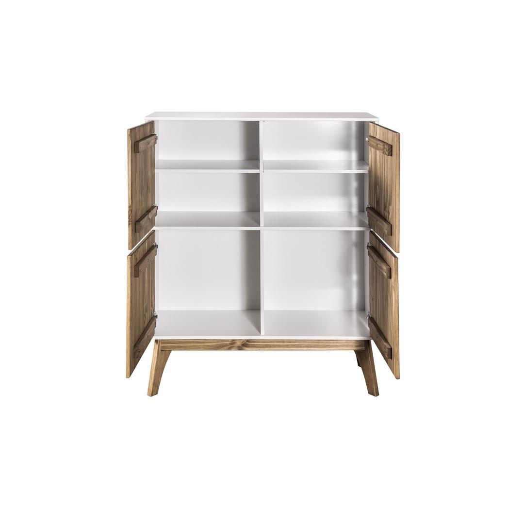 Manhattan Comfort Rustic Mid-Century Modern Jackie 49.4" High Dresser Cabinet | Cabinets | Modishstore-4