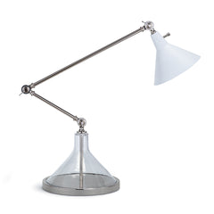 Coastal Living Ibis Task Lamp Polished Nickel and White By Regina Andrew