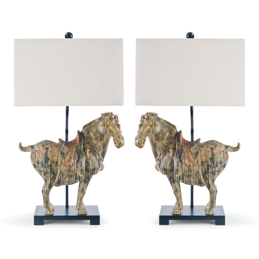 Dynasty Horse Table Lamps Pair By Regina Andrew | Table Lamps | Modishstore