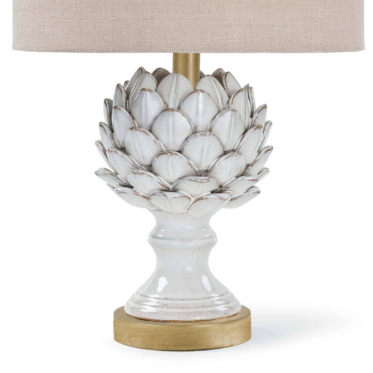 Leafy Artichoke Ceramic Table Lamp Off White By Regina Andrew | Table Lamps | Modishstore - 4