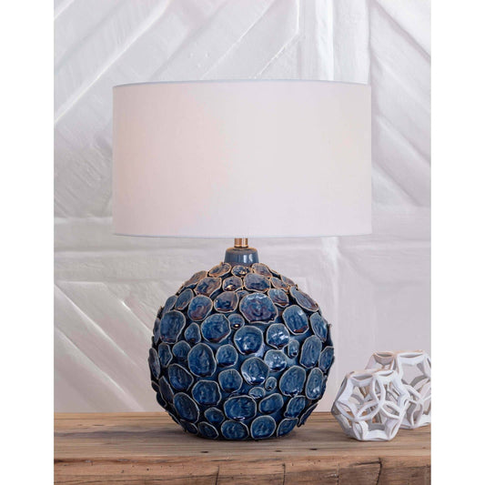 Lucia Ceramic Table Lamp Blue By Regina Andrew | Table Lamps | Modishstore
