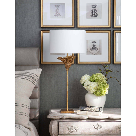 Monet Table Lamp Antique Gold Leaf By Regina Andrew | Table Lamps | Modishstore