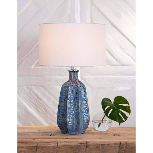 Antigua Ceramic Table Lamp Blue By Regina Andrew | Table Lamps | Modishstore