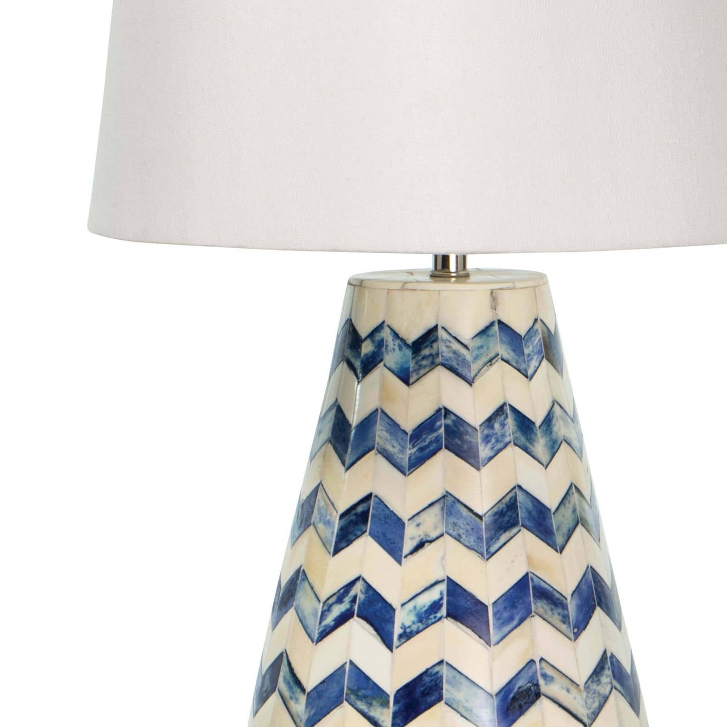 Cassia Chevron Table Lamp Blue By Regina Andrew | Table Lamps | Modishstore - 4