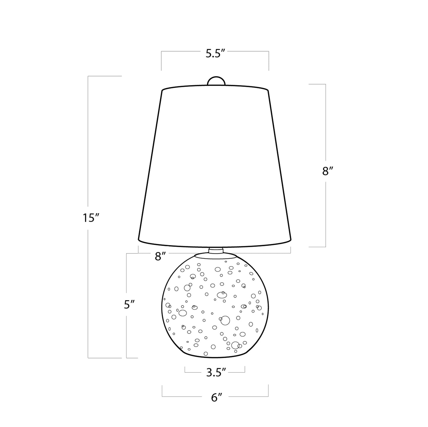 Bulle Crystal Mini Lamp By Regina Andrew | Table Lamps | Modishstore - 7