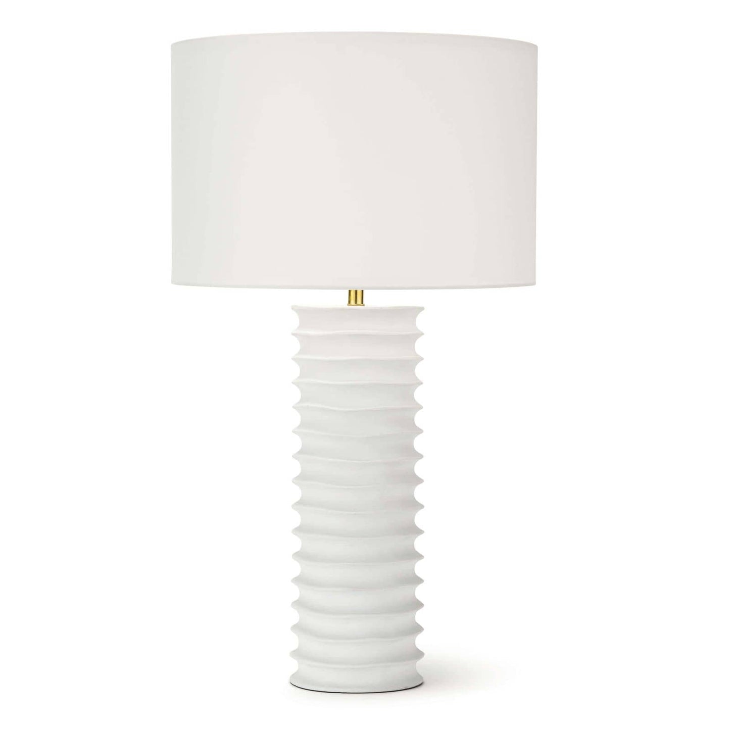 Nabu Metal Column Table Lamp White By Regina Andrew | Table Lamps | Modishstore