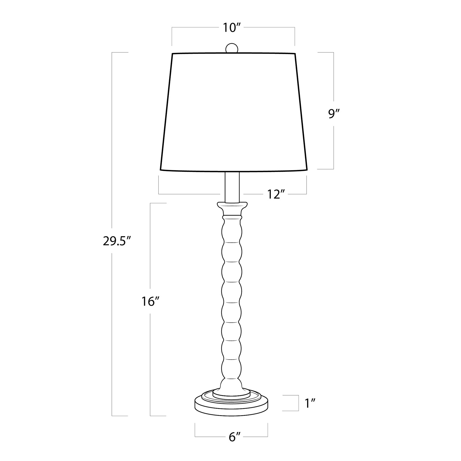 Perennial Buffet Lamp Ebony By Regina Andrew | Table Lamps | Modishstore - 6