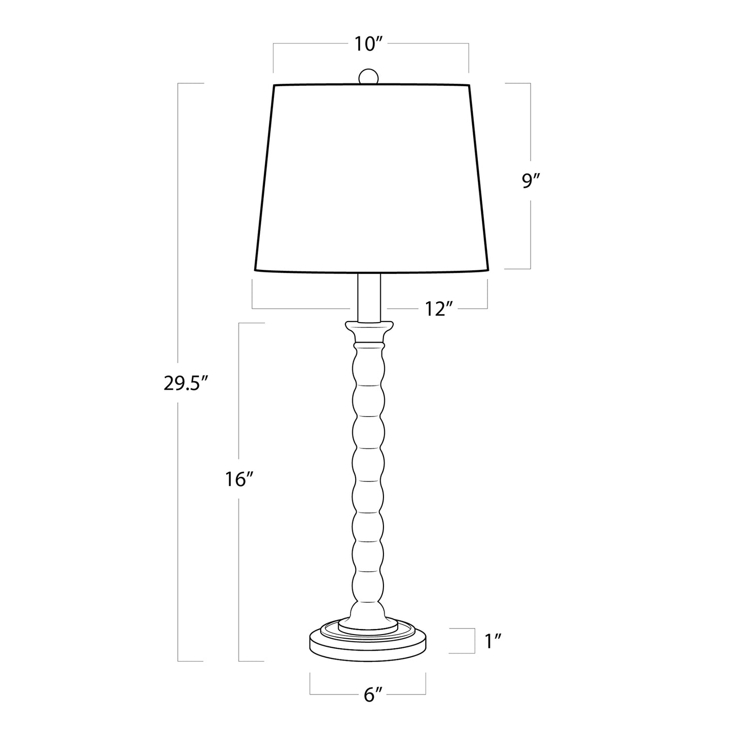 Perennial Buffet Lamp Ebony By Regina Andrew | Table Lamps | Modishstore - 18