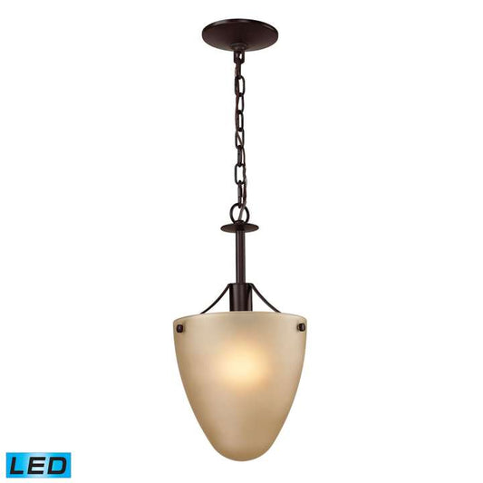 Jackson 1-Light Semi Flush in Oil Rubbed Bronze with Light Amber Glass - Includes LED Bulbs | Ceiling Lamps | Modishstore