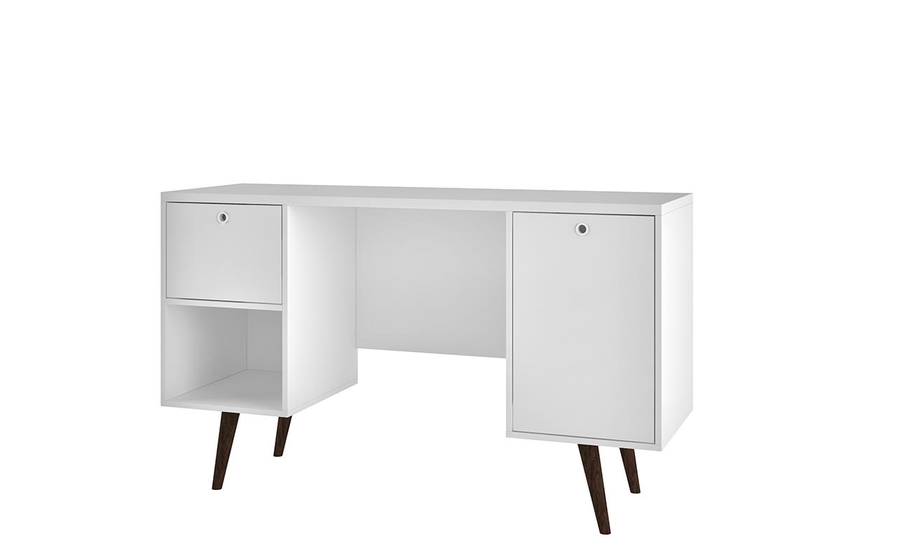 Manhattan Comfort Edgar 1-Drawer Mid Century Office Desk | Desks | Modishstore-2