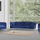 Divani Casa Sheila Modern Dark Blue Fabric Sofa Set | Sofas | Modishstore - 2