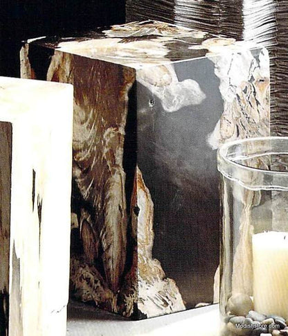 Roost Petrified Wood Block Stools-3