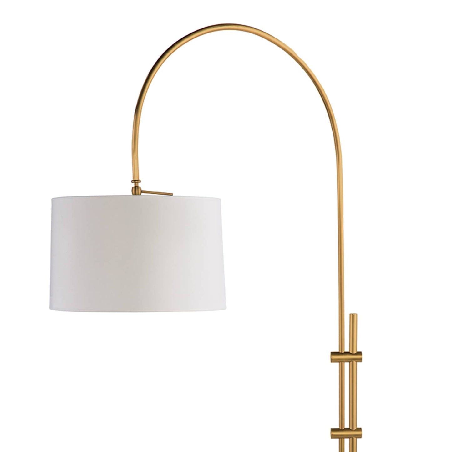 Arc Floor Lamp With Fabric Shade Natural Brass By Regina Andrew | Floor Lamps | Modishstore - 5