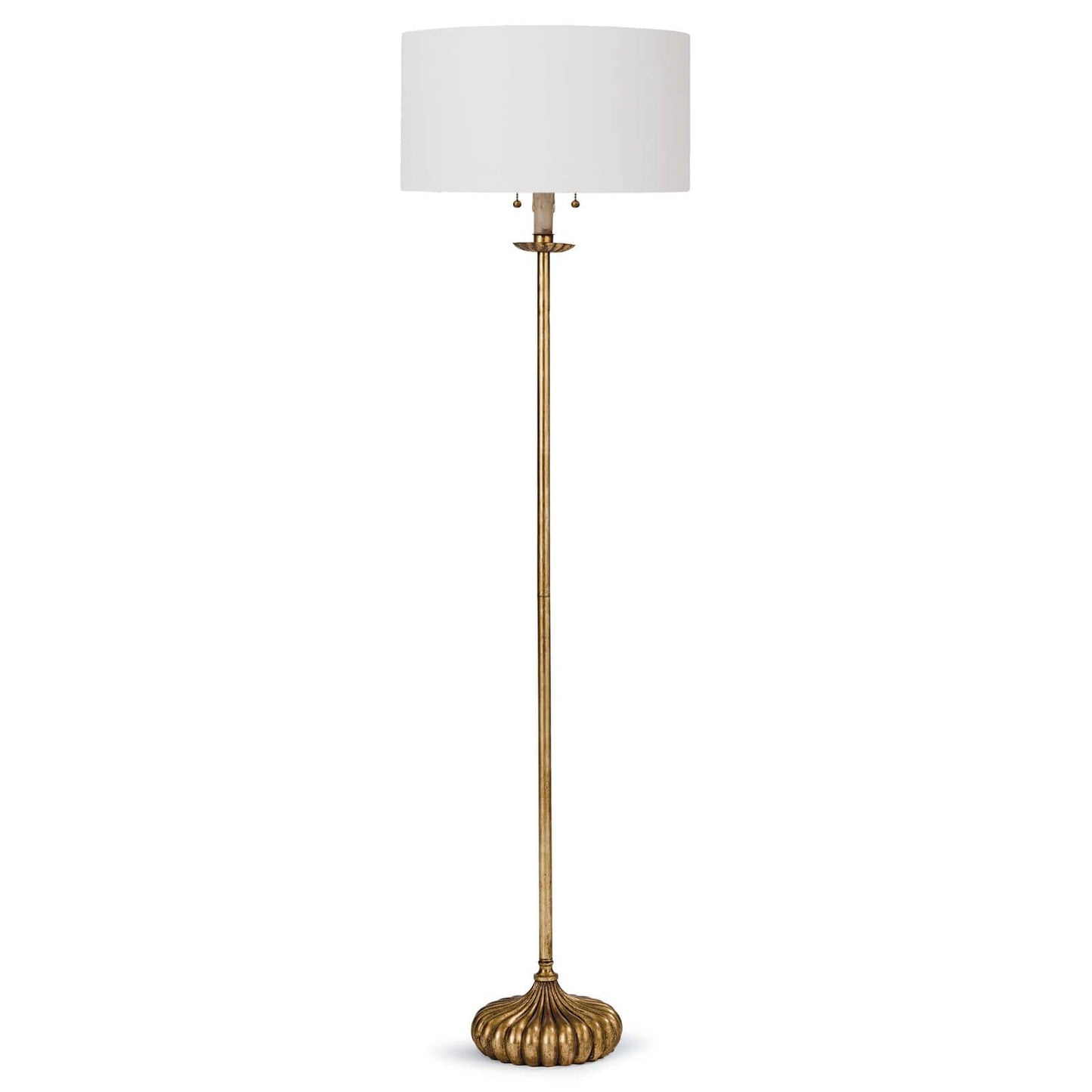 Clove Stem Floor Lamp Antique Gold Leaf By Regina Andrew | Floor Lamps | Modishstore - 2