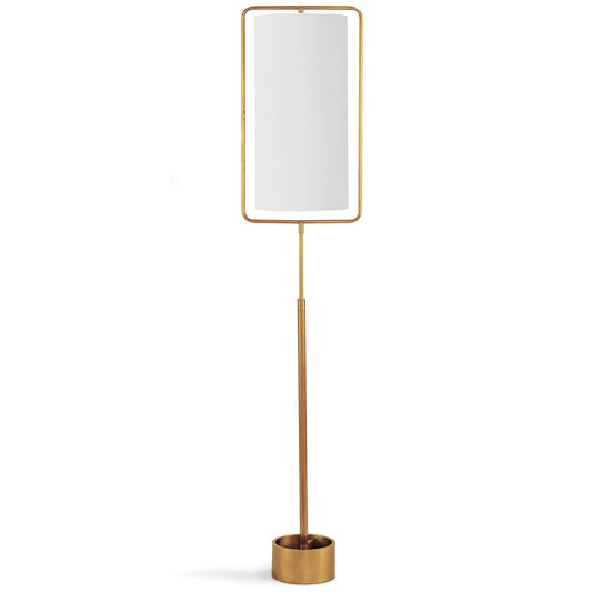 Geo Rectangle Floor Lamp Natural Brass By Regina Andrew | Floor Lamps | Modishstore