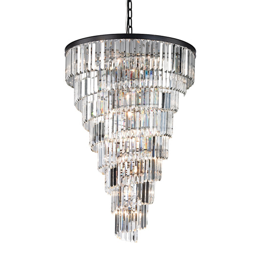 Palacial 15-Light Chandelier in Oil Rubbed Bronze with Clear Crystal ELK Lighting | Chandeliers | Modishstore