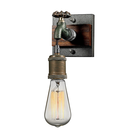 Jonas 1-Light Wall Lamp in Multi-Tone Weathered with Faucet Motif ELK Lighting | Wall Lamps | Modishstore