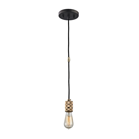 Camley 1-Light Mini Pendant in Oil Rubbed Bronze and Polished Gold ELK Lighting | Pendant Lamps | Modishstore