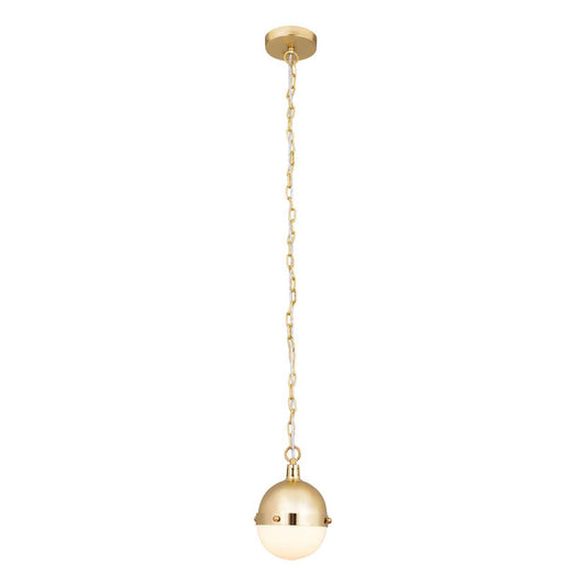 Harmelin 1-Light mini pendant in Satin Brass ELK Lighting | Pendant Lamp | Modishstore