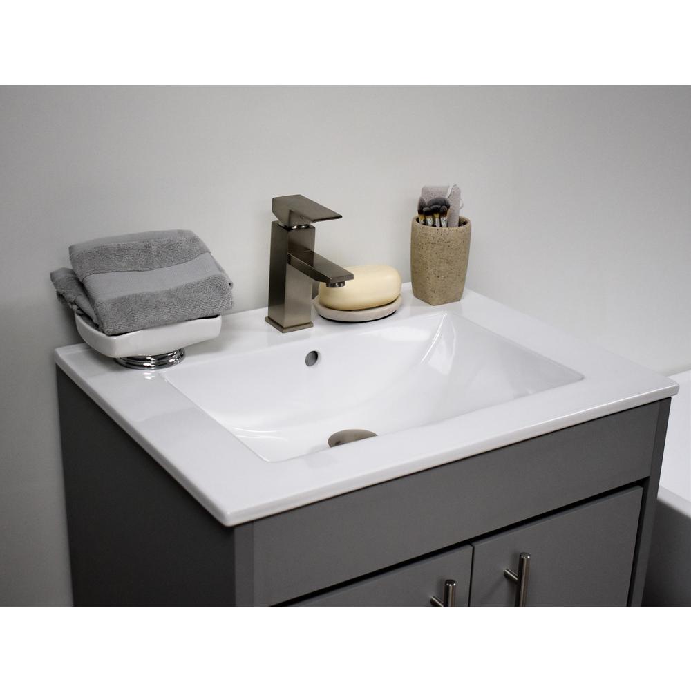 Pacific 30" Modern Bathroom Vanity in Grey By Volpa USA | Bathroom Accessories |  Modishstore  - 4