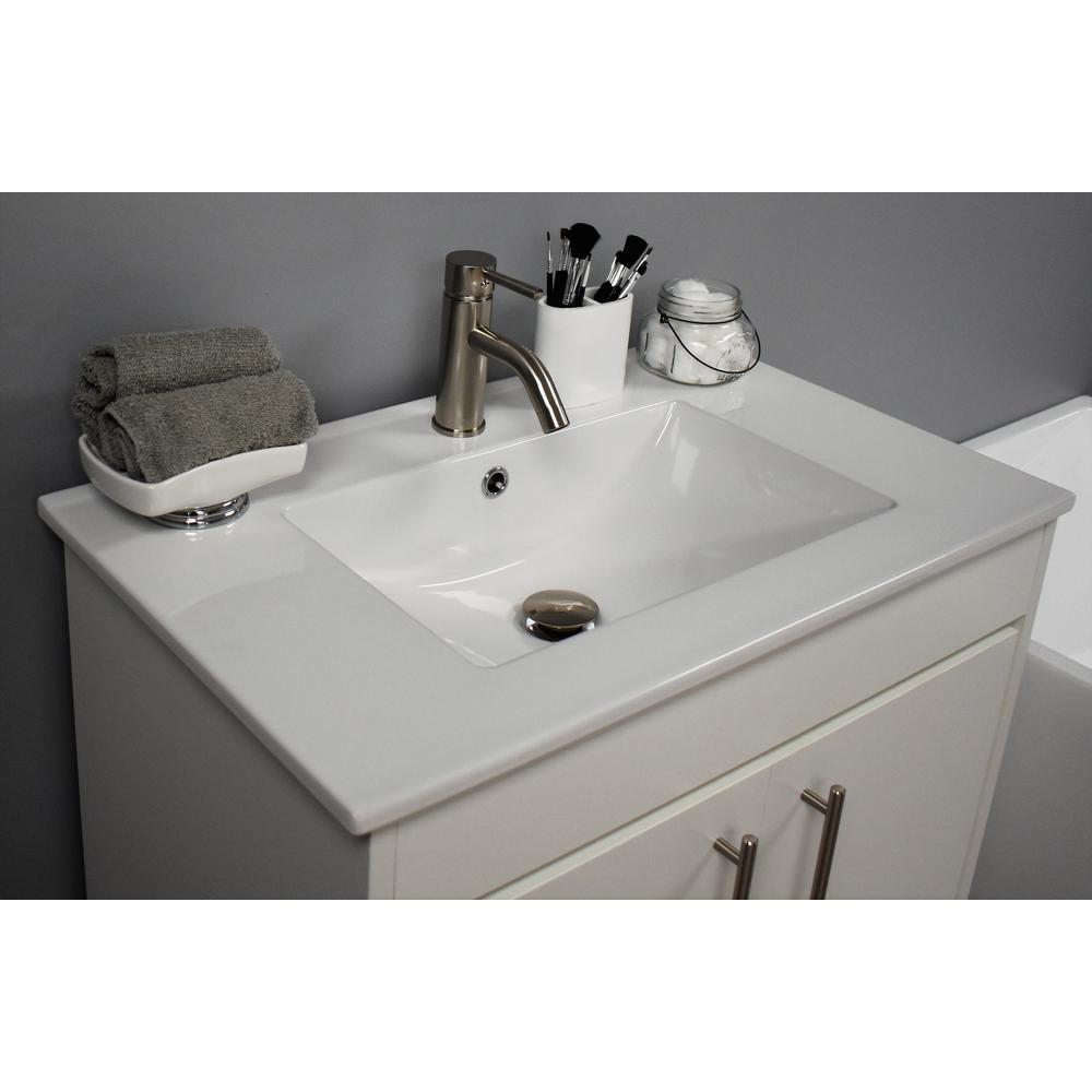 Pacific 30" Modern Bathroom Vanity in Soft White By Volpa USA | Bathroom Accessories |  Modishstore  - 3