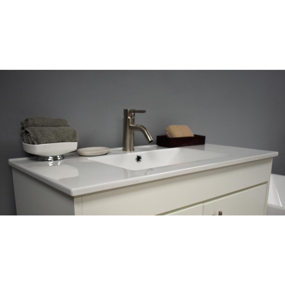 Pacific 36" Modern Bathroom Vanity in White with Integrated Ceramic By Volpa USA | Bathroom Accessories |  Modishstore  - 4